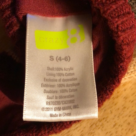 Crazy 8 Winter Hat - Horses with pink flowers and tassels Child Small size 4-6 - Picture 4 of 8